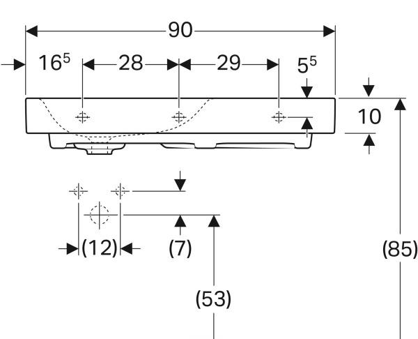 Geberit Citterio, Раковина, 500.548.01.1