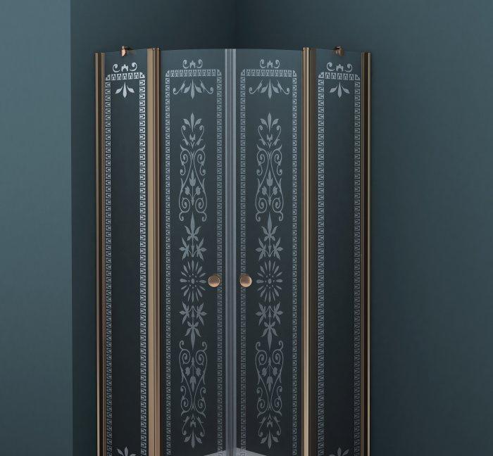 Душевой уголок - Cezares, Royal Palace, 90x90x195 см, ROYAL PALACE-A-R-2-90-CP-Br / ROYAL PALACE-R-2-90-CP-Br