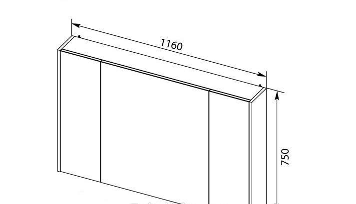 Aquanet Остин, Шкаф-зеркало, 00203926