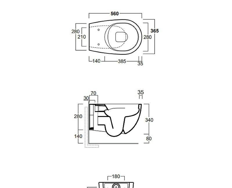 Simas Vignoni, Унитаз подвесной, VI18VERT nero matt