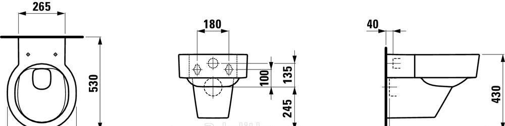 Laufen Val, Унитаз подвесной, 8.2028.1.400.000.1