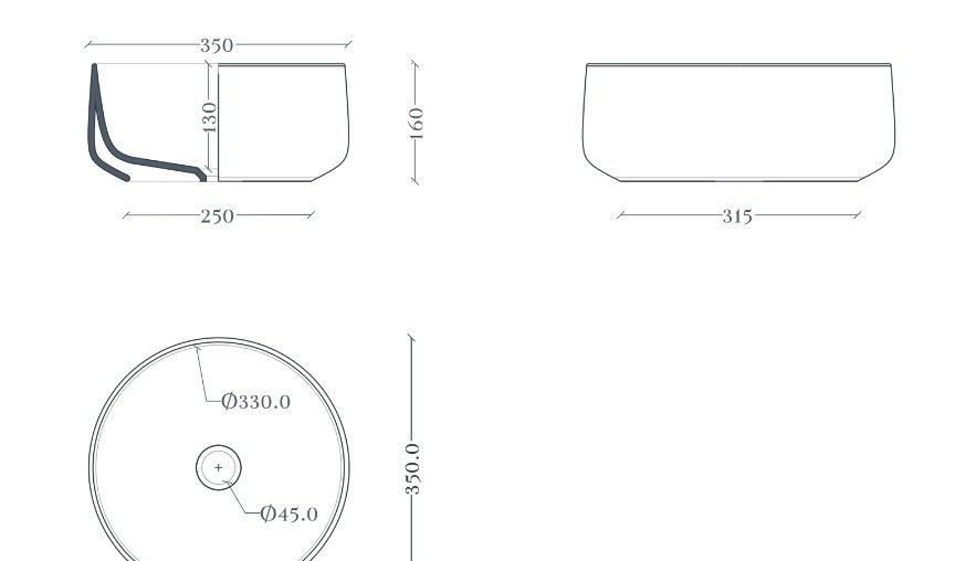 ArtCeram Cognac, Раковина, COL004 01 34