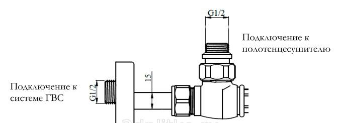 Полотенцесушитель водяной - Irsap, Bella, 10.2x55x62.6 см, BES053B50IR01NNN01
