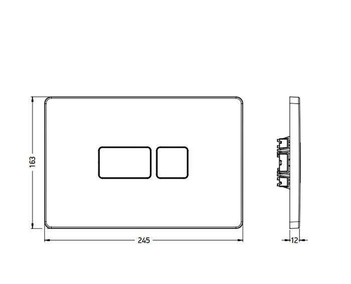 Кнопка смыва - ArtCeram, без коллекции, 1.2x24.5x16.3 см, 704.000.05