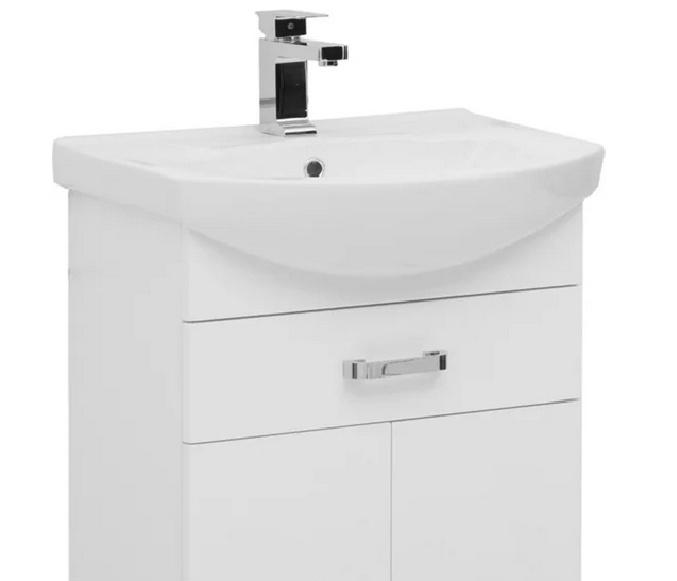 Aquanet Ирис, Тумба с раковиной, 4620008197456 / Элеганс 85 / Вн Крв02