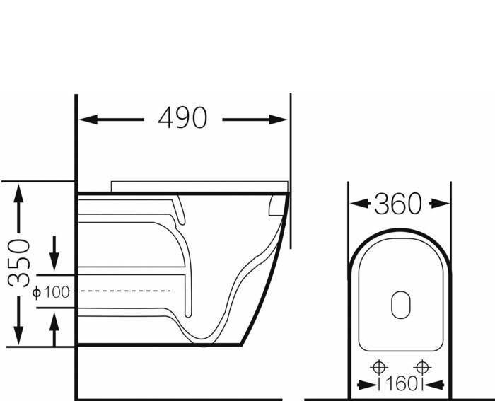 Grossman без коллекции, Унитаз подвесной с инсталляцией и кнопкой, 97.4455SWS.01.000