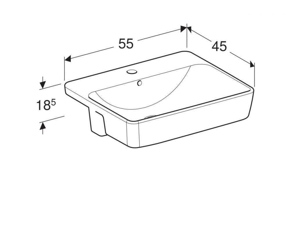 Geberit Variform, Раковина, 500.681.01.1