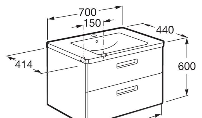 Roca Gap, Тумба для раковины, ZRU9302741