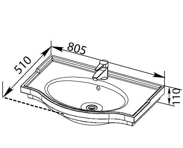Aquanet Shenxin, Мебельная раковина, 00181619