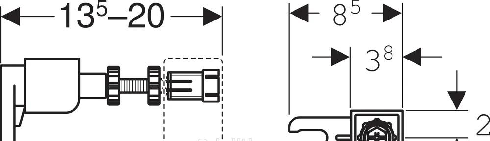 Geberit без коллекции, Унитаз подвесной с инсталляцией и кнопкой, 9002801