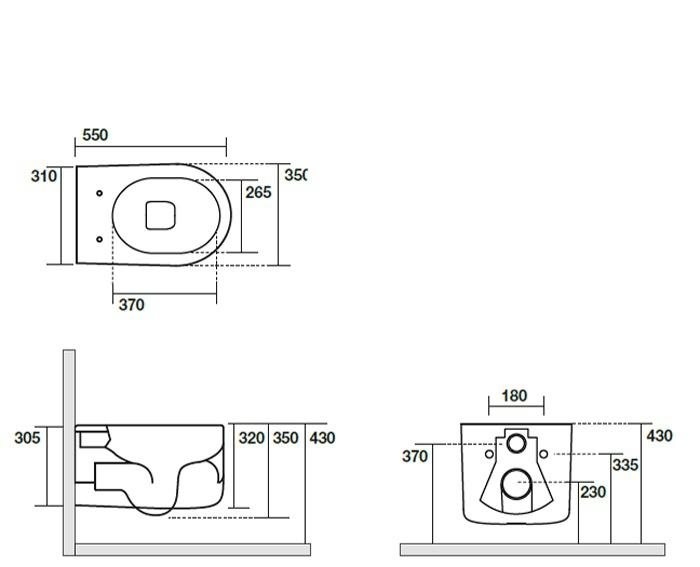 Kerasan Nolita, Унитаз подвесной, А0002400322 / 531401