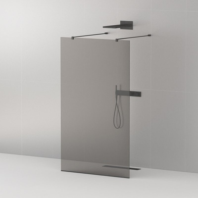 Душевая перегородка - Cezares, Liberta, 110x120x195 см, LIBERTA-L-2-110-120-GR-NERO