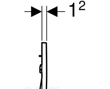 Кнопка смыва - Geberit, Sigma 30, 1.2x24.6x16.4 см, 115.883.JQ.1