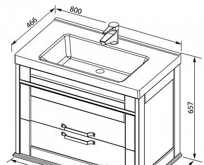 Aquanet Денвер, Тумба для раковины, 00199211
