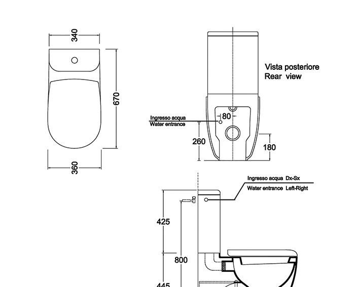 ArtCeram File 2.0, Унитаз-моноблок, FLV003 42 00