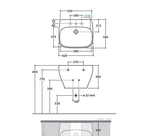 Globo Genesis, Раковина, GE061.BI*0