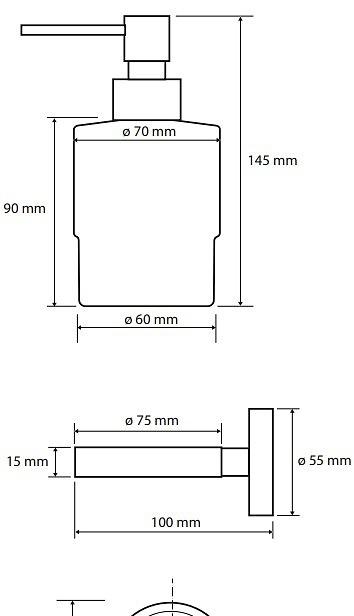 Bemeta Brilo, Дозатор для жидкого мыла, 161109102