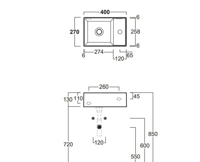 Раковина - Simas, Agile, 27x40x13 см, 5065-KL