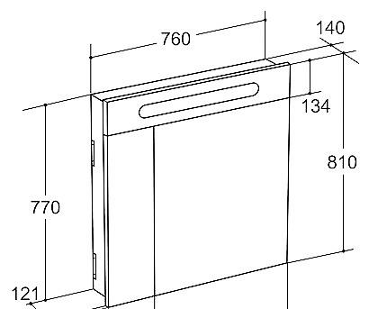Roca Victoria Nord, Шкаф-зеркало, ZRU9000100