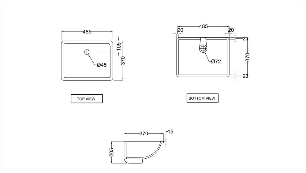 Раковина - Jaquar, без коллекции, 48x36.5x20.5 см, CNS-WHT-701