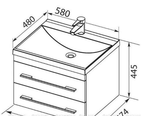 Aquanet Верона, Тумба с раковиной, 281095