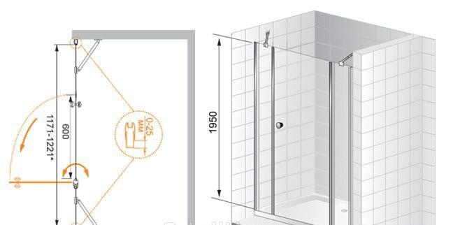 Душевая дверь - Cezares, Triumph, 130x195 см, TRIUMPH-B-13-40+60/30-P-Cr-L / TRIUMPH-D-B-13-40+60/30-P-Cr-L