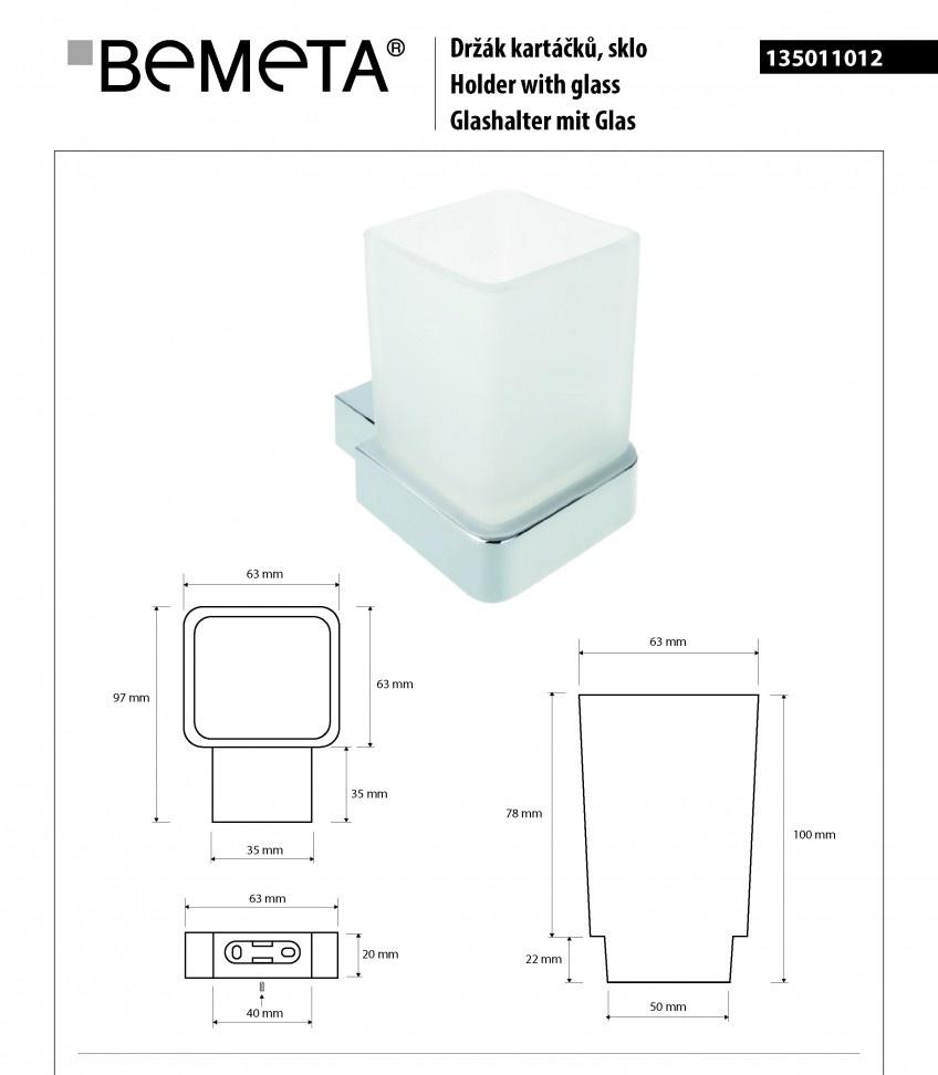 Bemeta Via, Держатель зубных щеток, 135011012