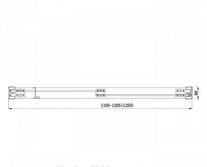 Душевая дверь - Aquanet, Delta, 120x200 см, MOLVENO-AH-22-130/120-C-Cr-IV