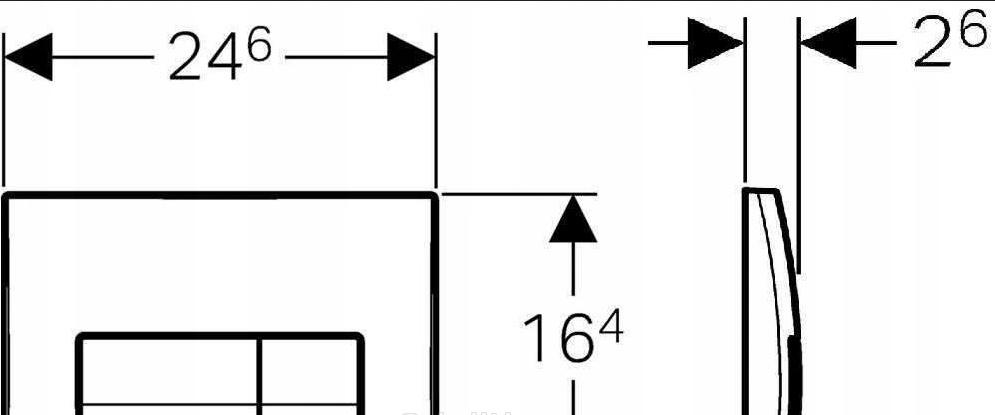 Кнопка смыва - Geberit, Delta51, 16.4x24.6x2.6 см, 115.105.DW.1