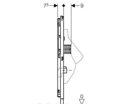 Инсталляция для писсуара - Geberit, Duofix, 7.5x50x112 см, 111.689.00.1