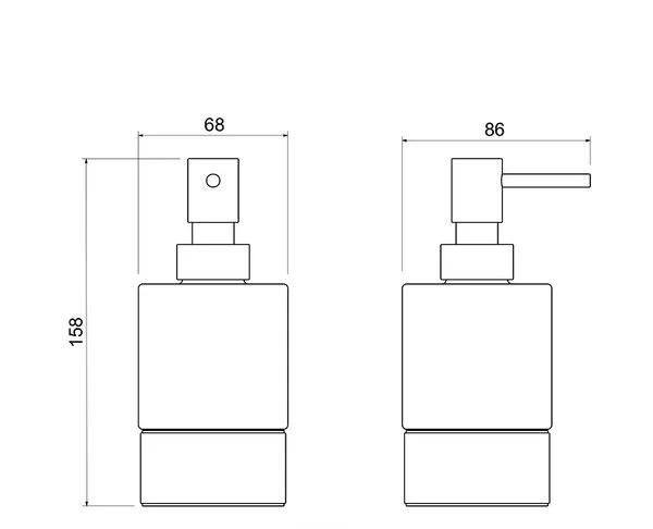 Aquatek Лира, Дозатор для жидкого мыла, AQ4429MB