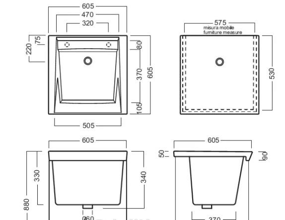 Hatria SIXTY, Раковина, YXMC01