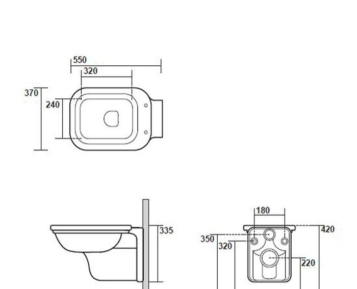 Kerasan Waldorf, Унитаз подвесной, 411501bi / 411501