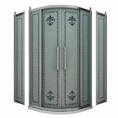 Душевой уголок - Cezares, Retro, 120x90x195 см, RETRO-RH-2-120/90-SCORREVOLE-CP-Cr / RETRO-A-RH-2-120/90-SCORREVOLE-CP-Cr