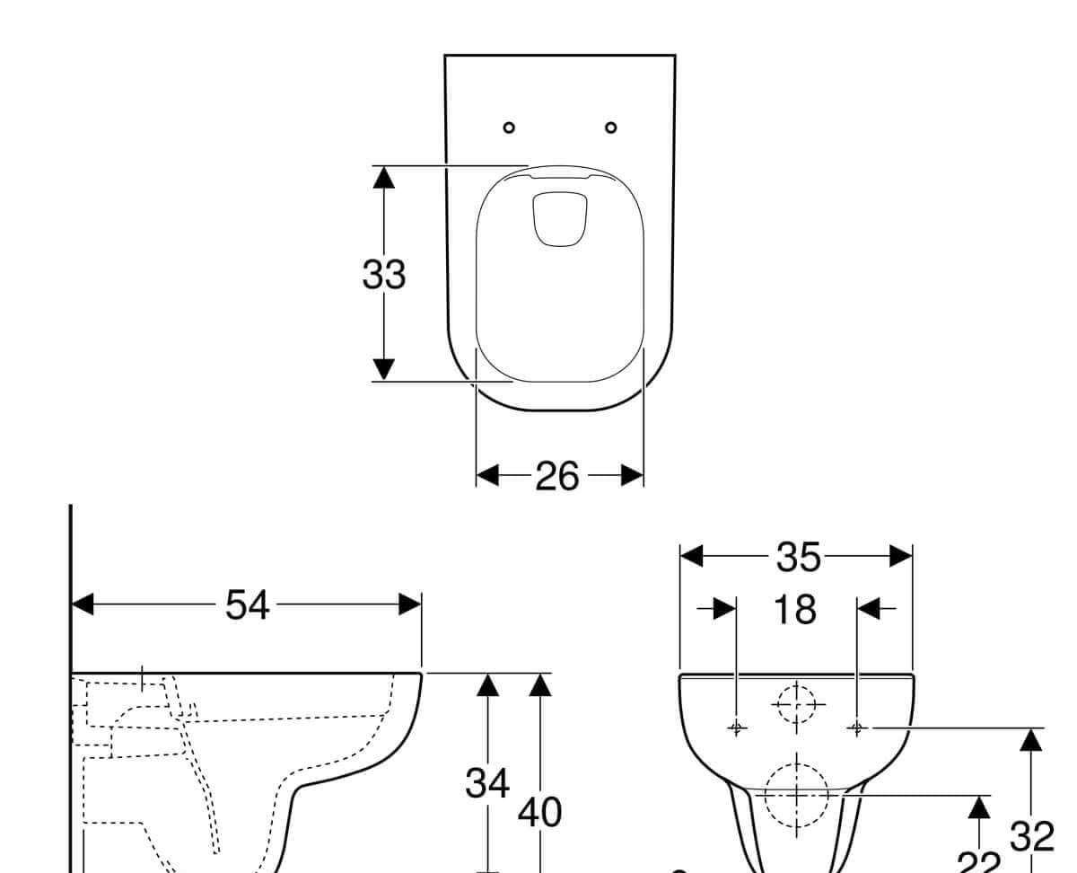 Geberit Smyle, Унитаз подвесной, 500.210.01.1