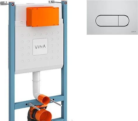 Vitra без коллекции, Унитаз подвесной с инсталляцией и кнопкой, 9864B003-7201