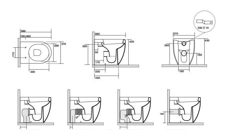 Kerasan Flo, Унитаз приставной, 311801