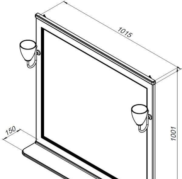 Aquanet Валенса NEW, Зеркало, 00238830