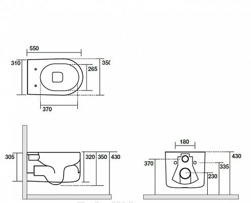 Kerasan Nolita, Унитаз подвесной, 531431
