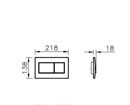 Кнопка смыва - Vitra, Uno, 1x21.8x13.8 см, 720-0180EXP