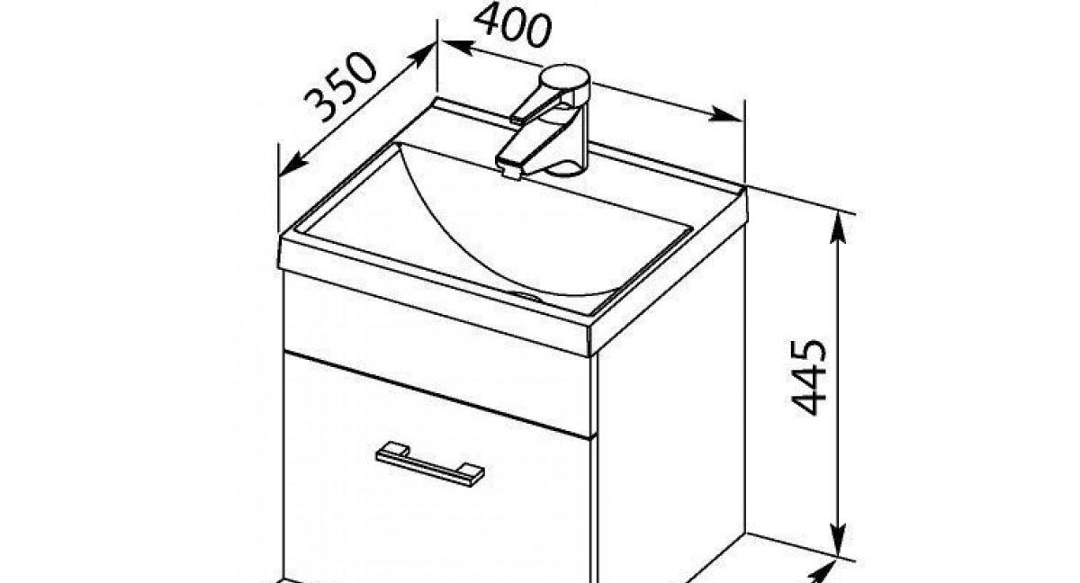 Aquanet Нота, Тумба с раковиной, 00287704