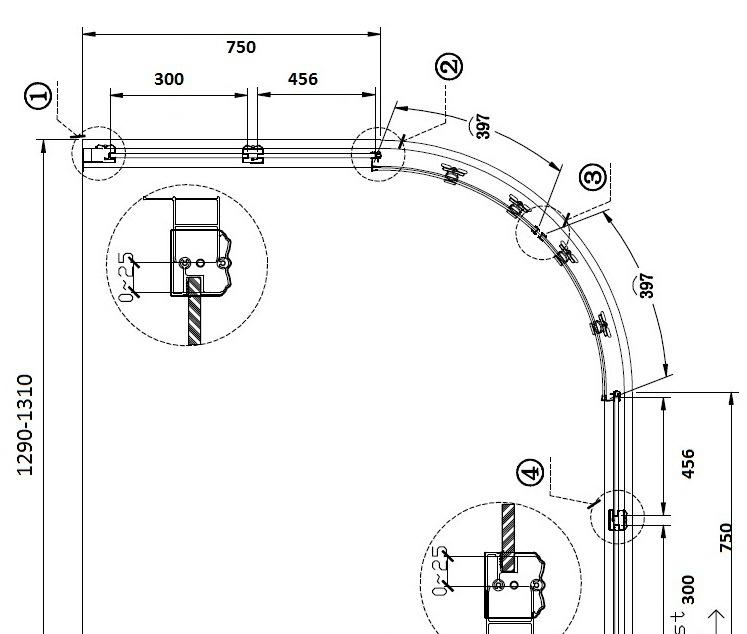 Душевой уголок - Cezares, Retro, 130x130x195 см, RETRO-A-R-22-130-SCORREVOLE-CP-Br / RETRO-R-22-130-SCORREVOLE-CP-Br