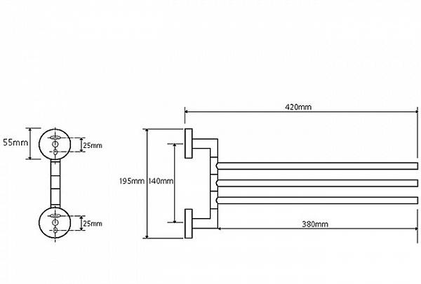 Bemeta Omega, Полотенцедержатель, 104204112