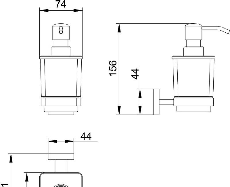 Timo Selene, Дозатор для жидкого мыла, 17039/17