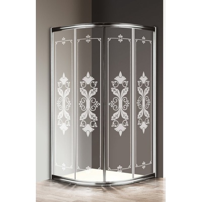 Душевой уголок - Cezares, Giubileo, 100x100x195 см, GIUBILEO-R-2-100-SCORREVOLE-CP-G