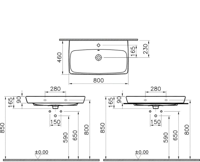 Vitra Metropole, Раковина, 5663B003-0001