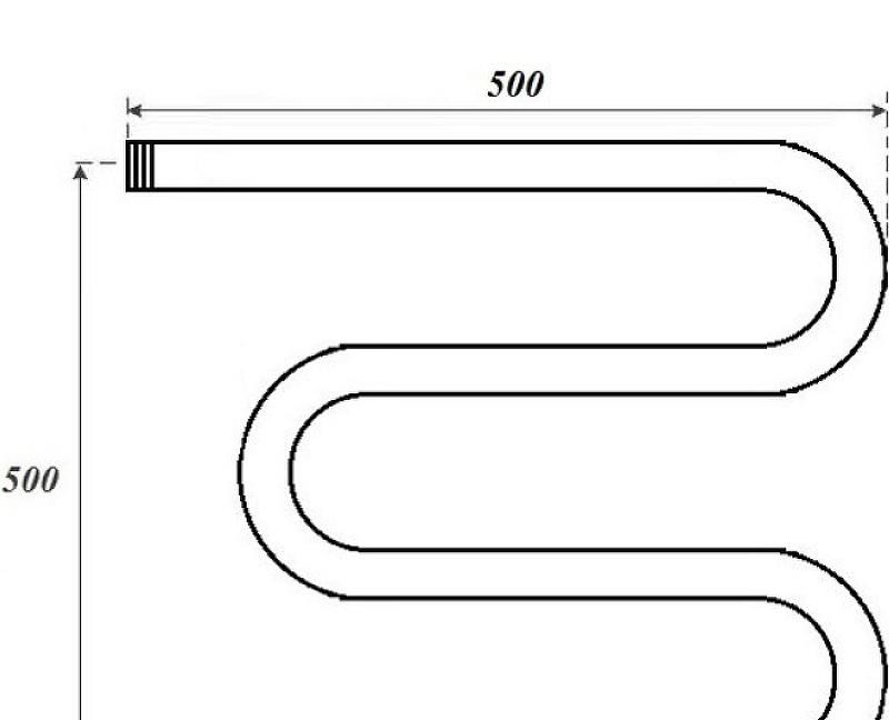 Полотенцесушитель водяной - Point, М-образный, 5.6x50x53.2 см, PN37555