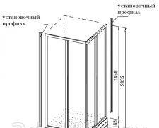 Душевая дверь - Ravak, Supernova, 80x80x185 см, 14V40102Z1