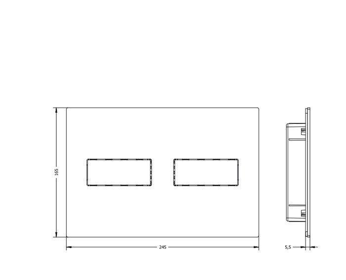 Кнопка смыва - ArtCeram, Inox, 0.55x24.5x16.5 см, 710.000.BS