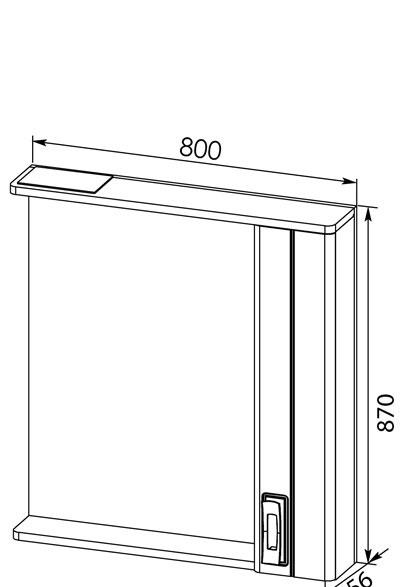 Aquanet Паллада, Шкаф-зеркало, 42177 Decorato 01